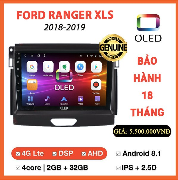MÀN HÌNH OLED FORD RANGER XLS 2018-2019